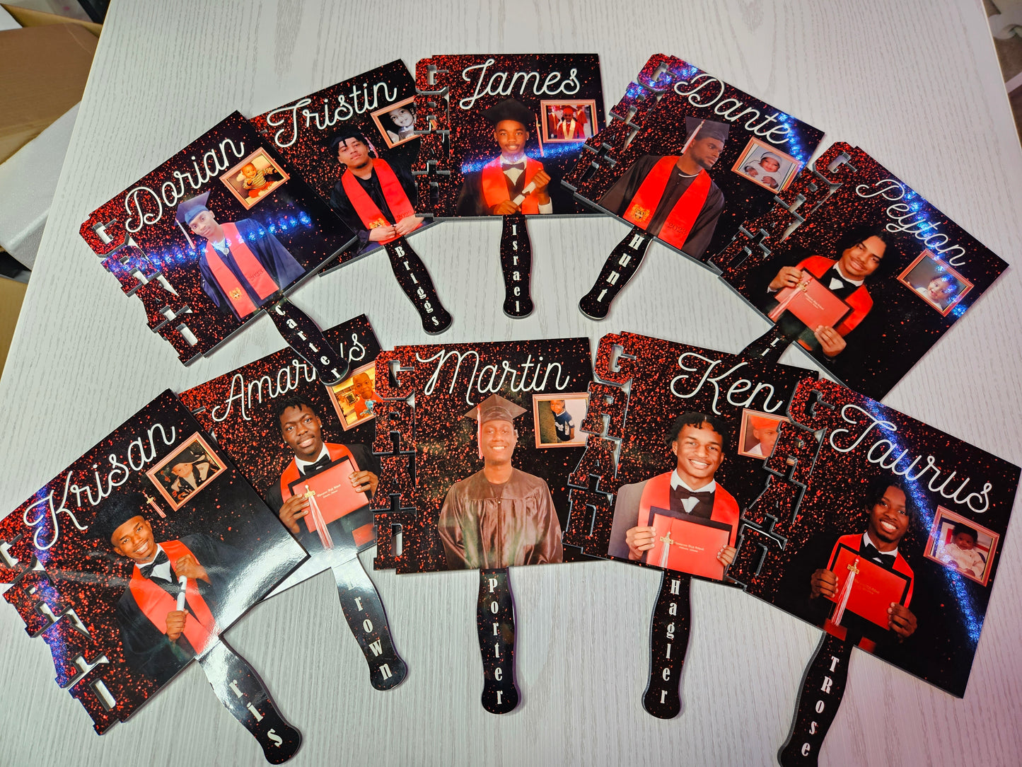 Graduation Wood Fans